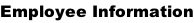 Employee Information
